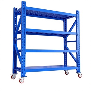 Heavy Gauge Steel 3 Shelf Dual Lock Casters Compact Basement Utility Steel <b>Storage</b> Rack With Casters Heavy Duty Mobile <b>Cart</b> - Product Image 1