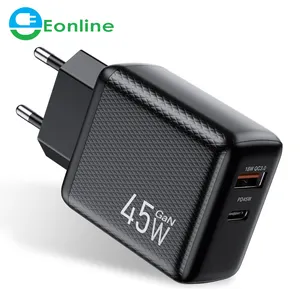 Зарядное устройство EONLINE сетевое с USB-портом и поддержкой быстрой зарядки, 45 Вт, 3,0