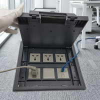 Tomacorriente Empotrable para Suelo DT-6, 8 Módulos, 45*45, con Puertos de Alimentación y CAT6 RJ45 para Edificios de Oficinas