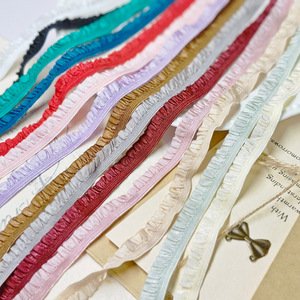 Otra cinta elástica plisada de encaje de 1 cm para ropa infantil y manualidades DIY - Product Image 1