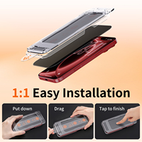 Protection d'écran pour iPhone 18 17 Pro, confidentialité, alignement automatique, 100% protection privée, zéro poussière, couverture intégrale 1:1, 9H, installation facile via l'application