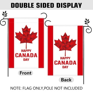 Nouveau drapeau de jardin transfrontalier pour la Fête Nationale <span class=keywords><strong>du</strong></span> <span class=keywords><strong>Canada</strong></span>, drapeau suspendu double face en matériau Yafang, forme rectangulaire pour le printemps - Product Image 4