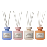Coffret Cadeau Diffuseur de Parfum Vide en Verre Rond avec Bouchon à Vis et Bâtonnets – Luxe pour Voiture