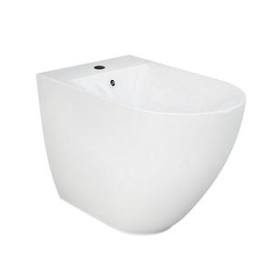 Bidet a Muro 52 Cm con Fissaggi Nascosti, Rubinetto Erogatore 58 Cm, Lunghezza 37,5 Cm, Larghezza 45 Cm, Altezza 45 Cm - Product Image 1