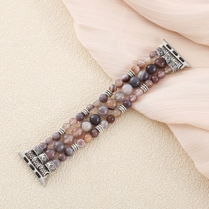 سوار ساعة فاخر للغاية مرصع بالخرز لساعة أبل سلسلة العقيق الفارسي 38-49 ملم حزام قابل للتنفس - Product Image 5