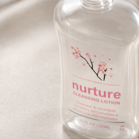 Étiquette personnalisée transparente en PET pour flacon de soin de la peau, autocollant transparent pour lotion corporelle, étiquette d'emballage cosmétique