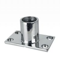 Base de poteau rectangulaire en acier inoxydable 316 pour bateaux et yachts