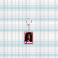 Porte-clés K-pop du groupe féminin IVE, Jang Wonyoung, Kim Gaeun, Kim Jiwon, breloque de sac en acrylique, pendentif photo carré, cadeau pour collection de fans K-pop