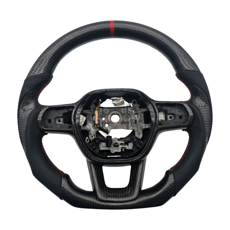 หนังพรุน + คาร์บอนไฟเบอร์ + แถบสีแดงด้านบน + เย็บสีแดง