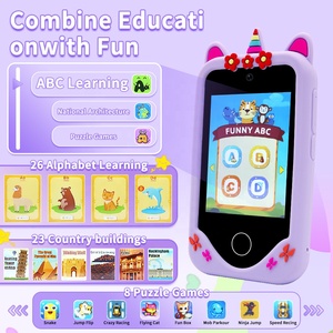 Electronic Kids <strong>Toy</strong> Mobile Smart Cell <strong>Phone</strong> Cartoon Unicorn With Dual Camera Music Game <strong>Toy</strong> <strong>Phone</strong> Kids Smart <strong>Phone</strong> - Product Image 4