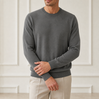 Old Money Herren Baumwoll-Acryl-Mischung Strickpullover Maschinenwaschbar Ferninfrarot Drop-Shoulder Direkt vom Hersteller Kundenspezifisches OEM