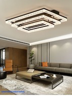 Plafonnier LED en aluminium et acrylique pour salon, style italien minimaliste, commande vocale intelligente, ensemble complet pour salon et chambre