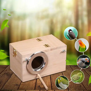 Cama para Pájaros de Madera Transpirable Personalizada de Alta Calidad, Tamaño M, Estilo Lujoso, con Imagen de Cartón, Nido <span class=keywords><strong>Juvenil</strong></span> - Product Image 4