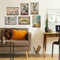 Juego de Letreros Metálicos Rústicos Vintage con Diseños de Animales, Decoración Retro para Pared de Jardín, Hogar, Patio y Cocina