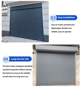 Villa résidentielle de style moderne de haute qualité Portes de garage automatiques Villa en alliage d'aluminium Porte roulante - Product Image 5