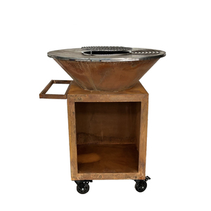 <span class=keywords><strong>Plancha</strong></span> amovible robuste <span class=keywords><strong>en</strong></span> acier Corten rouillé au design moderne pour la cuisson <span class=keywords><strong>en</strong></span> extérieur - Product Image 2