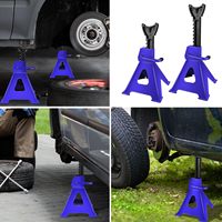 XDRD Cales de levage réglables en acier robuste de 3 tonnes avec verrou de sécurité et garantie d'un an pour le levage de voitures, SUV, fourgonnettes et camions