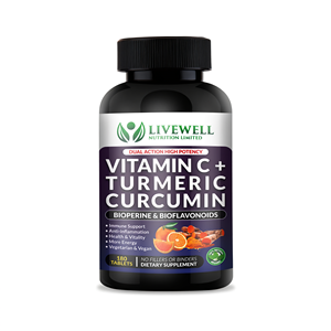 Vitamina C, Cúrcuma y Curcumina con Bioperine y Bioflavonoides, 180 Tabletas, Suplemento Dietético, Apoyo Inmunológico - Product Image 3