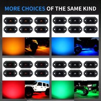 Luz LED AURORA de 12V en Aleación de Aluminio, Luz de Roca de 2 Pulgadas para Vehículos Todoterreno y Motocicletas