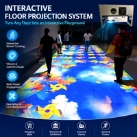 Système de projection interactive immersive pour sols de jeu, projection de jeux pour enfants, sol de projection pour les environnements de jeu en famille