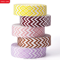 Sangle Jacquard en Polyester Rayée Grande Vague 50mm Haute Ténacité pour Ceinture Décorative, Vêtements, Bretelles de Sac à Dos, Textile de Maison