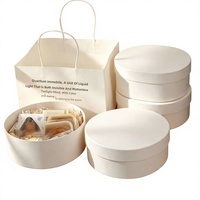 Boîte cadeau en pulpe blanche Souvenir Jiangsu Saint-Valentin Noël Emballage DIY Écologique Biodégradable Gâteau au fromage basque