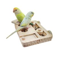 Jouets d'enrichissement interactifs en bois FSC&BSCI pour poulets, puzzle, distributeur de friandises à alimentation lente pour poussins