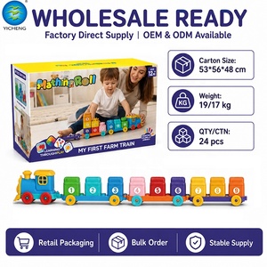 Jouet de train Montessori 3 en 1 avec animaux et chiffres, empilable et connectable, pour la ferme et le <span class=keywords><strong>bain</strong></span>, sans BPA, jouet éducatif pour bébés et tout-petits - Product Image 6