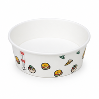 Bol à salade jetable en papier kraft de 43 oz avec couvercles en PP/PET, gobelet en papier, bol en papier rond, récipient alimentaire pour riz