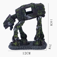 Kreative Aquarium-Landschaftsgestaltung Auto-Roboter-Hund Transformers-Thema Aquarium-Dekoration Kunstharz-Handwerk Hergestellt in Guangdong