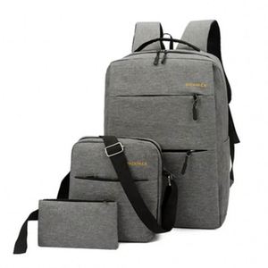 3Pcs/Set Charging Large Capacity Oxford Backpack 17-Inch Laptop Bags Unisex Men Business Travel <b>School</b> Bag <b>Rucksack</b> J0093 - Product Image 6