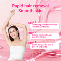 Crème dépilatoire naturelle et indolore FUXIN OEM ODM, action rapide en 3 minutes, pour tout le corps, marque privée, pour hommes à peau normale