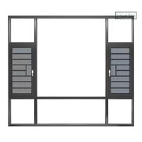 Fenêtre coulissante insonorisée en alliage d'aluminium pour usage domestique et hôtelier, design moderne avec éclairage et support de cadre personnalisables