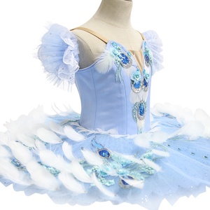T0202 Tutú de Ballet Profesional Azul Pájaro, Disfraces de Bailarina, Tutú de Danza Clásica para Solista - Product Image 2
