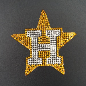 Miễn phí mẫu thể thao Rhinestone long lanh Sao sắt trên vá <span class=keywords><strong>sequin</strong></span> huy hiệu hotfix kim cương Diamante đính vá - Product Image 3