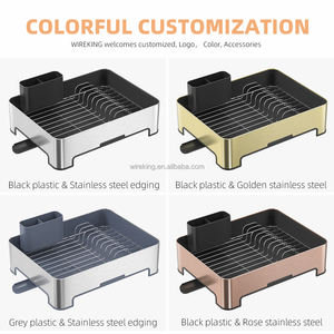 सिंक सुखाने रैक स्टेनलेस स्टील रसोई भंडारण रैक प्लेट रैक आयोजक - Product Image 4