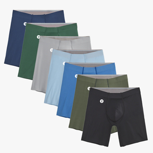 Sous-vêtements boxer pour homme en nylon et élasthanne, haute élasticité, lisses, respirants, légers, confortables et performants - Product Image 1