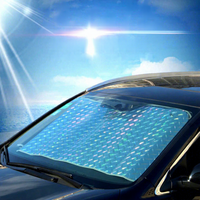 Pare-soleil universel pliable en aluminium pour pare-brise de voiture, design bulle épaissi, style minimaliste, vente en gros pour l'été