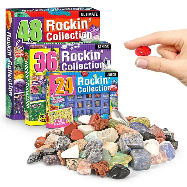 Natuursteen Specimen Kristal Spot Groothandel Kinderen Speelgoed Primaire Rots Minerale Collectie