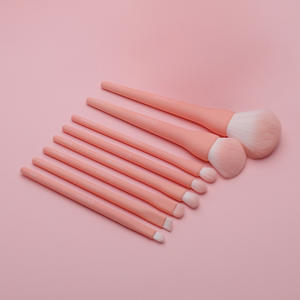 Ensemble de pinceaux de maquillage en poils synthétiques de couleur bonbon, manche en plastique, vente directe d'usine Laughing Fox, poudre libre, réparation, angulaire - Product Image 6