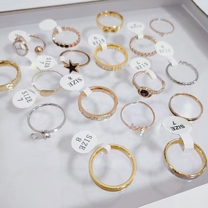 Nhẫn thép không gỉ bán buôn thời trang nhẹ nhàng sang trọng đơn giản nữ trang sức zircon bán buôn nhiều mẫu giá rẻ nhẫn thép không gỉ - Product Image 4