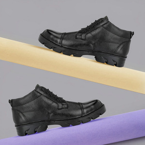 Durable Leather <b>Boots</b> For Men Lace Up Stylish Outdoor Footwear Anti Slip Sole Soft Breathable Inner Lining Comfortable <b>Boots</b> - Product Image 3