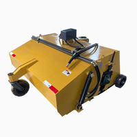 Rainbow 1800mm Geschlossene Kehrbürste mit Stahldraht-Nylon-Hybridbürste, 0,6m³ Trichter, Gabelstapler-Montage für die Straßenreinigung von Schutt und Abfällen