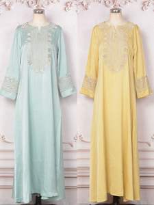 Abaya de manga larga para mujer musulmana suelta con bordado para mujer y mujer, vestido de moda Abaya de lujo al por mayor - Product Image 5