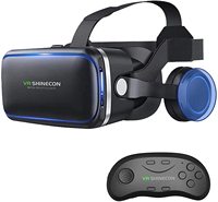 Casque VR avec Télécommande Lunettes 3D Casque de Réalité Virtuelle pour Jeux & Films 3D Système de Soin Oculaire VR