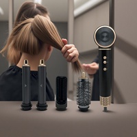 Secador de Pelo de Alta Velocidad sin Escobillas, Set de Cepillos para Peinar, Estilizador de Aire Caliente para Salón, Cepillo de Aire Caliente de 1250W para el Cabello