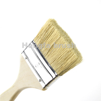 Pinceaux de peinture professionnels portables en bois, écologiques, à poils de sanglier naturels, décoratifs, lot de 5