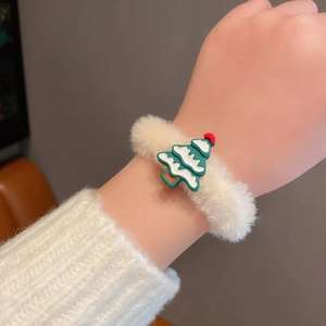 Christmas Plush Scrunchie <b>Elastic</b> Band <b>Cord</b> Hair Santa Accessories - Product Image 4