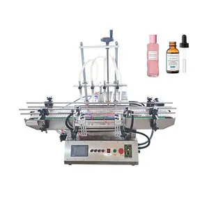 Small Production Line Filling Machine Automatic Four heads Tabletop Magnetic Gear Pump Bottle Liquid filling machine