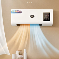 Radiateur Électrique Mural Double Fonction, Protection Surchauffe, Construction Plastique, Souffleur d'Air Chaud/Froid pour Salle de Bain